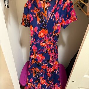 Vibrant Multicolor Women's Wrap Dress
